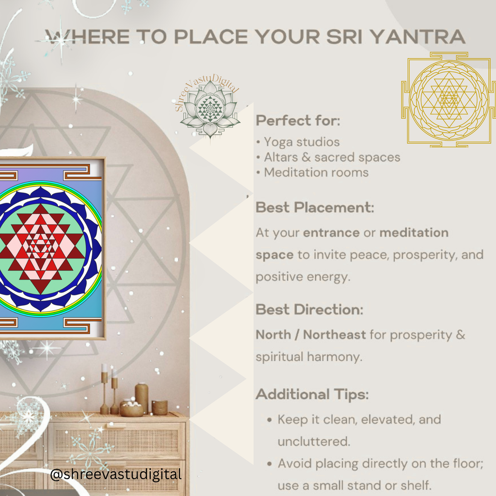 Sri Yantra for Inner Peace & Mental Clarity – Sacred Geometry Wall Art Print