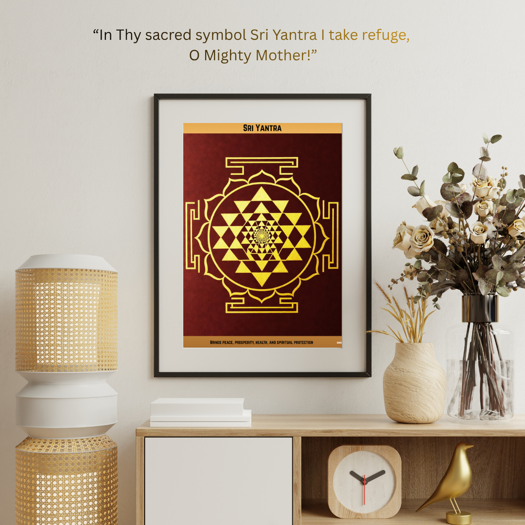 Sri Yantra for Inner Peace & Mental Clarity – Sacred Geometry Wall Art Print