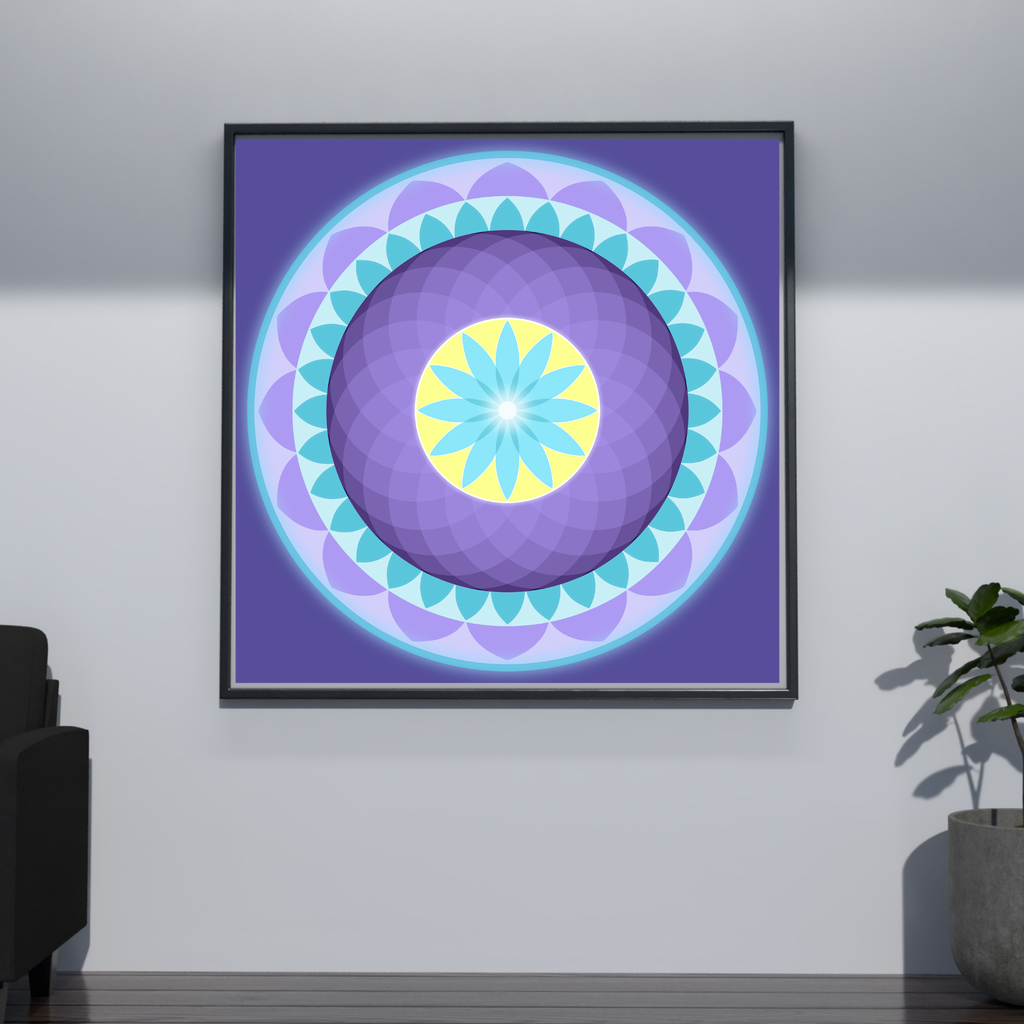 Vibrant Sacred Mandala — Instant Digital Wall Art Print