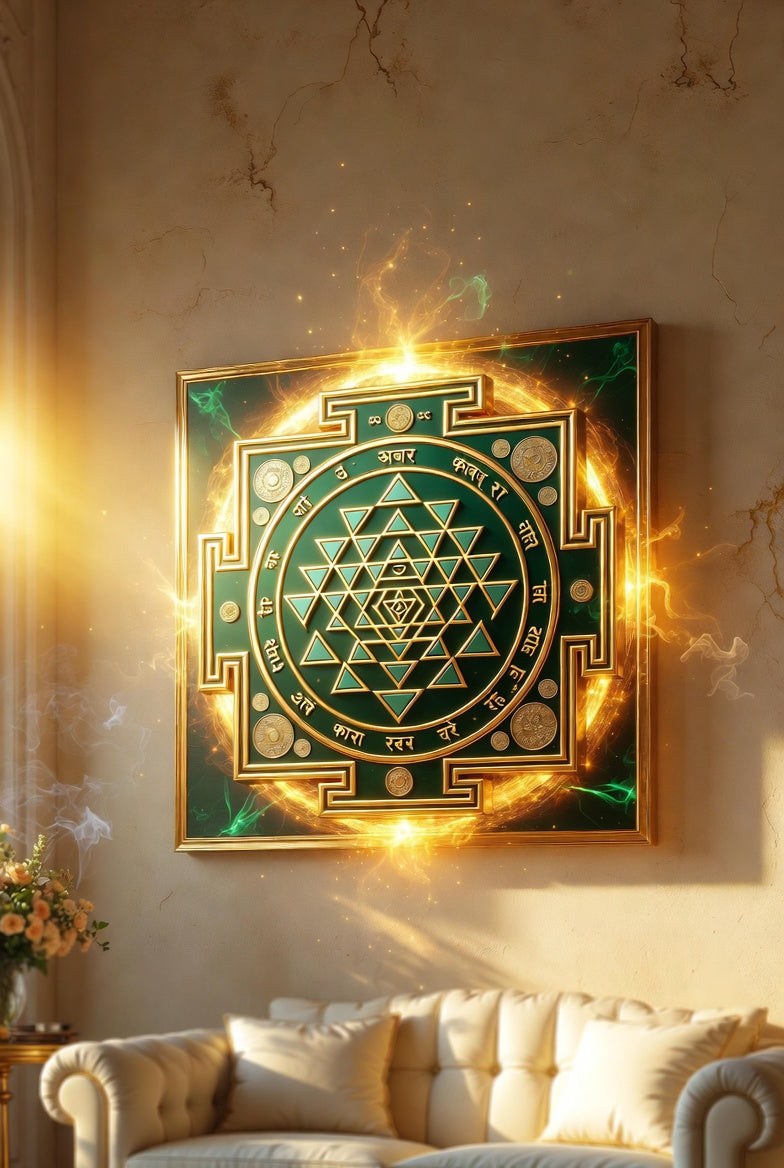 Kuber Wealth Sri Yantra Digital Print | Vastu North Money Flow | Instant Download