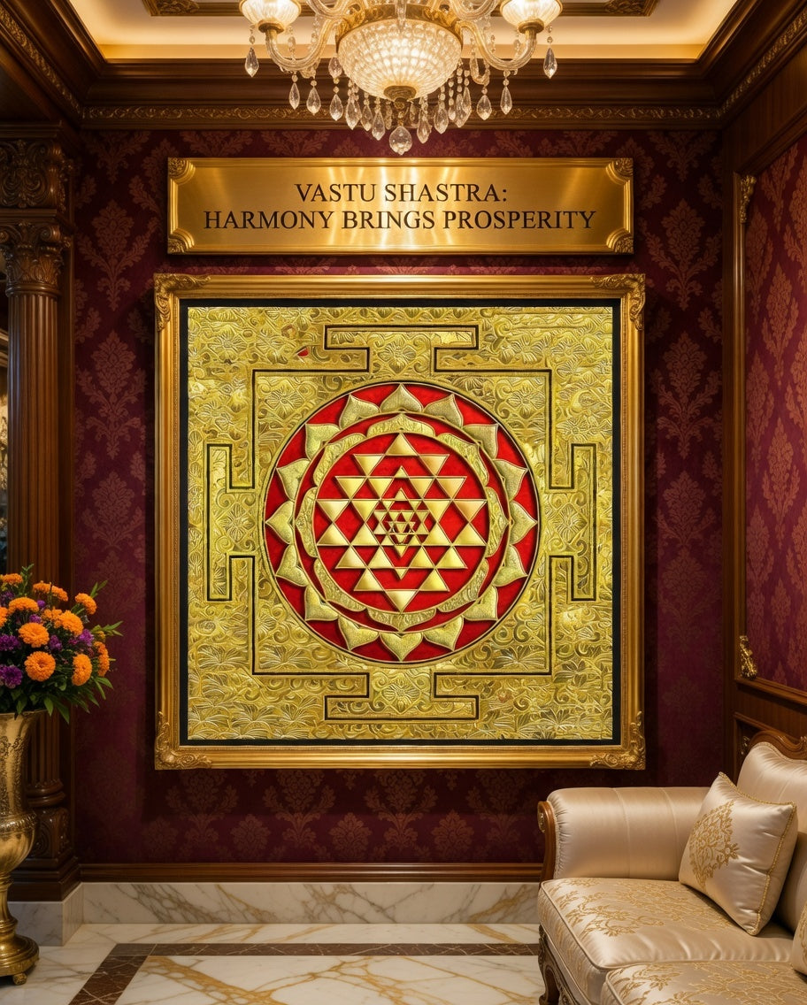 Golden Sri Yantra Print | Manifest Wealth | Instant Download